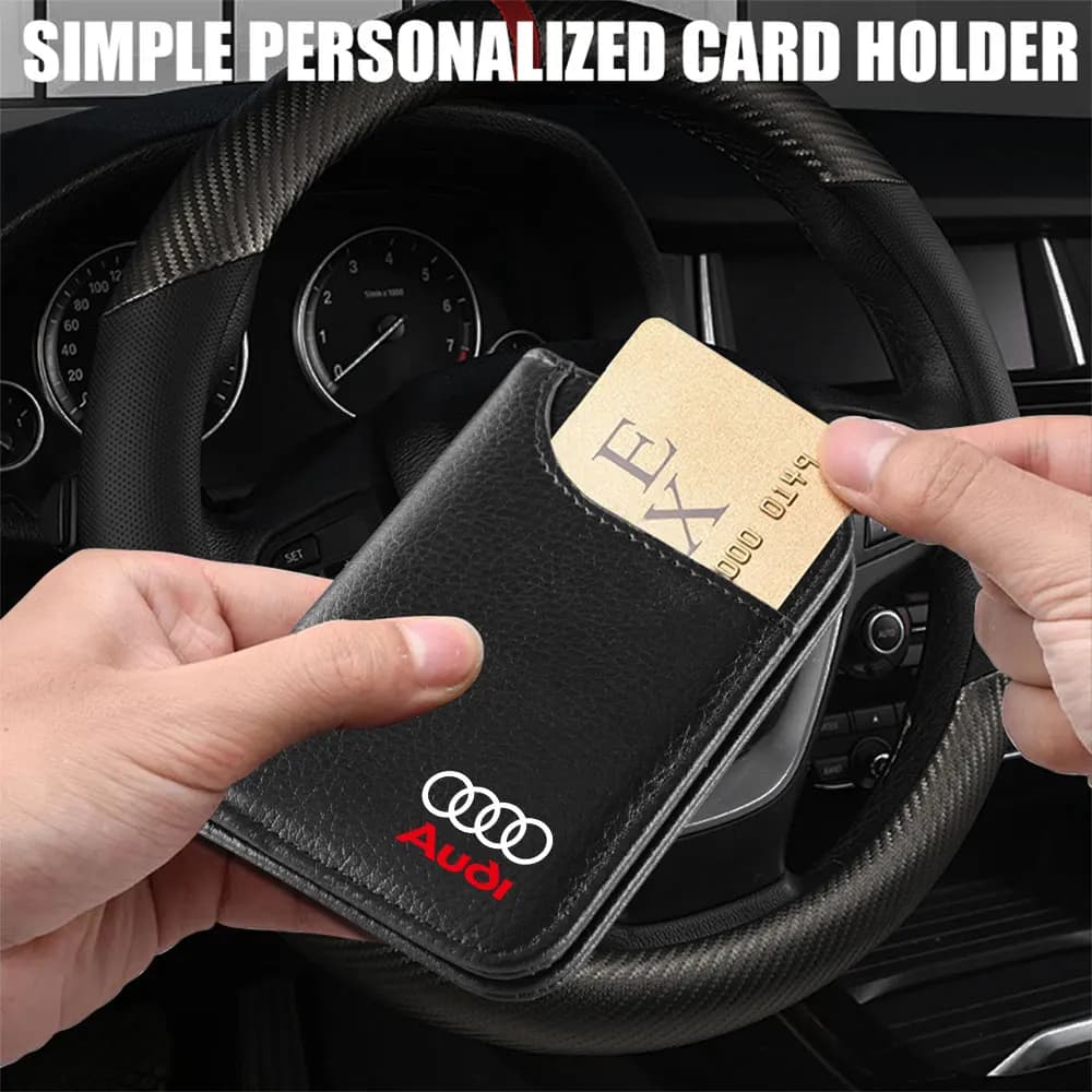 Car Driver License Organizer Wallet Credit Card Holder Storage Bag For Audi Sline TT RS S3 S4 S5 S6 S7 A3 A4 S A5 A6 Q3 Quattro