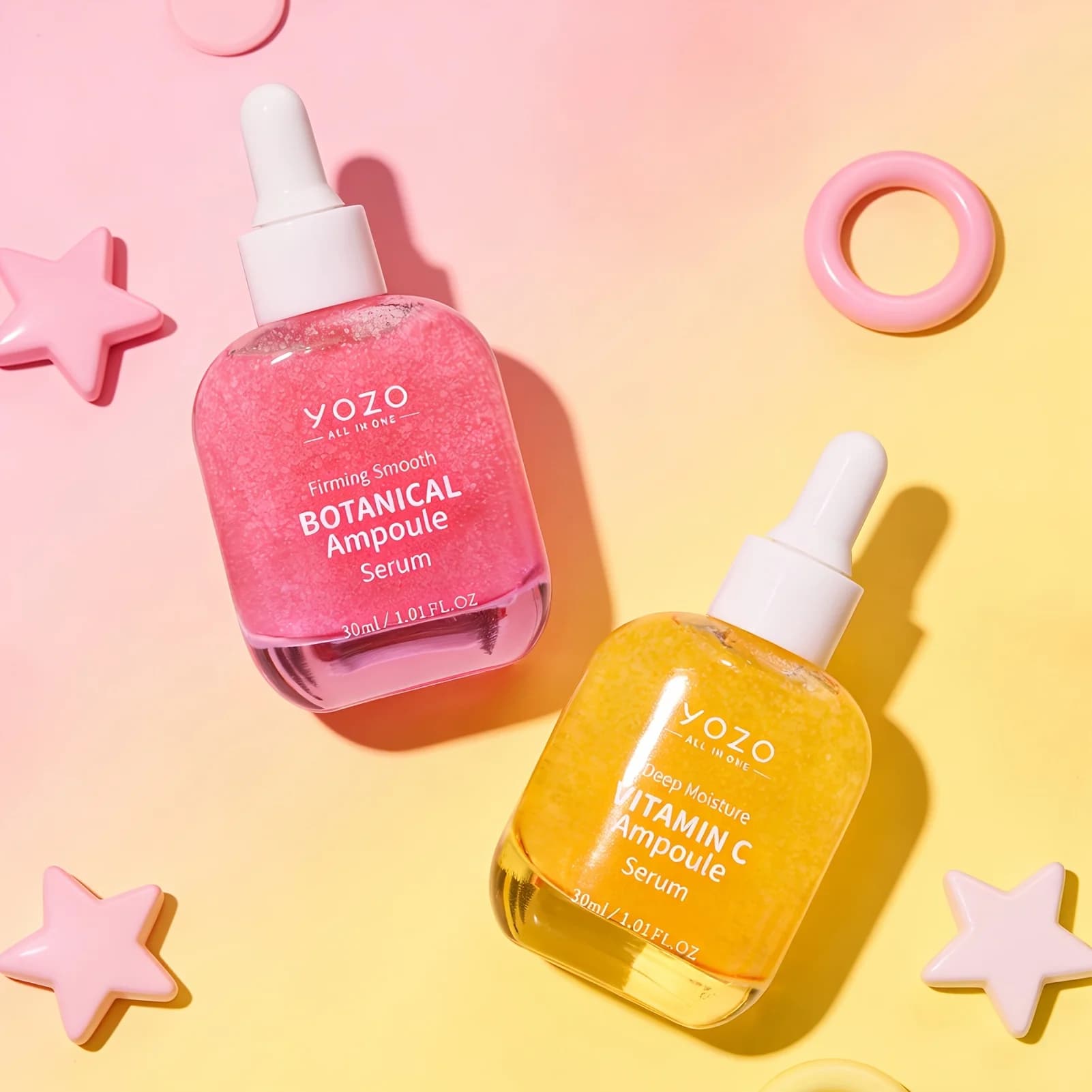 2pcs Facial Serum Skincare Set Morning Vitamin C Serum Night Retinol Serum Brightens Skin Locks In Moisture & Hydrates Anti-aging/anti-wrinkle Skincare