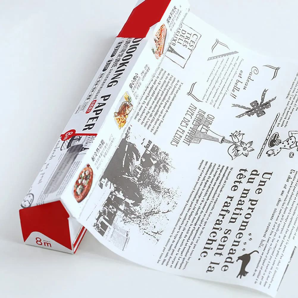 1 Rotolo di Carta da Forno Premium Antiaderente, Fogli di Carta Oleoresistente per Friggitrice ad Aria, Forno, Griglia, per Cuocere Biscotti, Pasticcini, Pesce