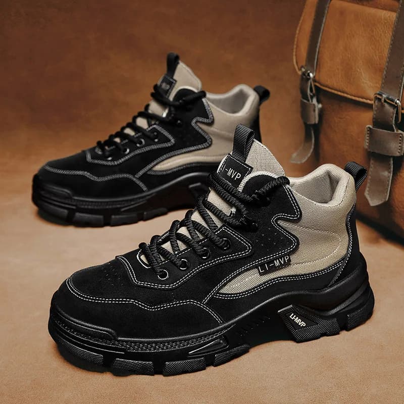 Men's Training Boots Outdoor Camping and Hiking Shoes Desert Boots Durable Men's Work Shoes Thick-Soled Men's Boots