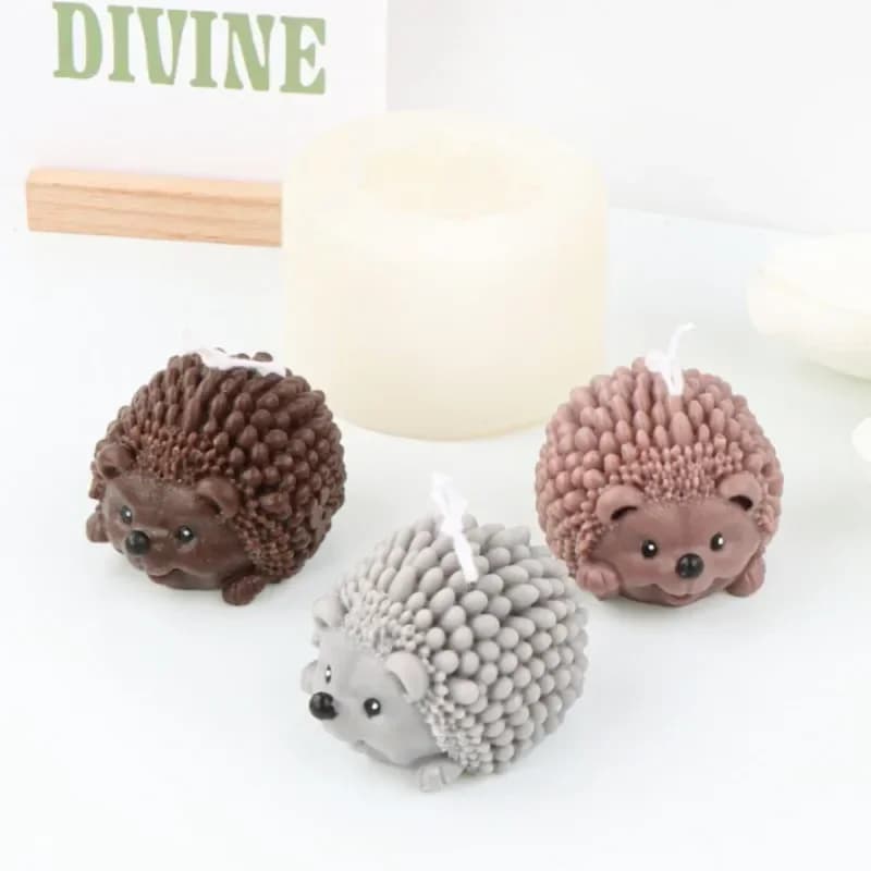 Stampo in Silicone 3D Premium a Forma di Riccio, per Sapone, Resina, Gesso, Candele, Cioccolato, Cubetti di Ghiaccio, Decorazione Casa e Regalo