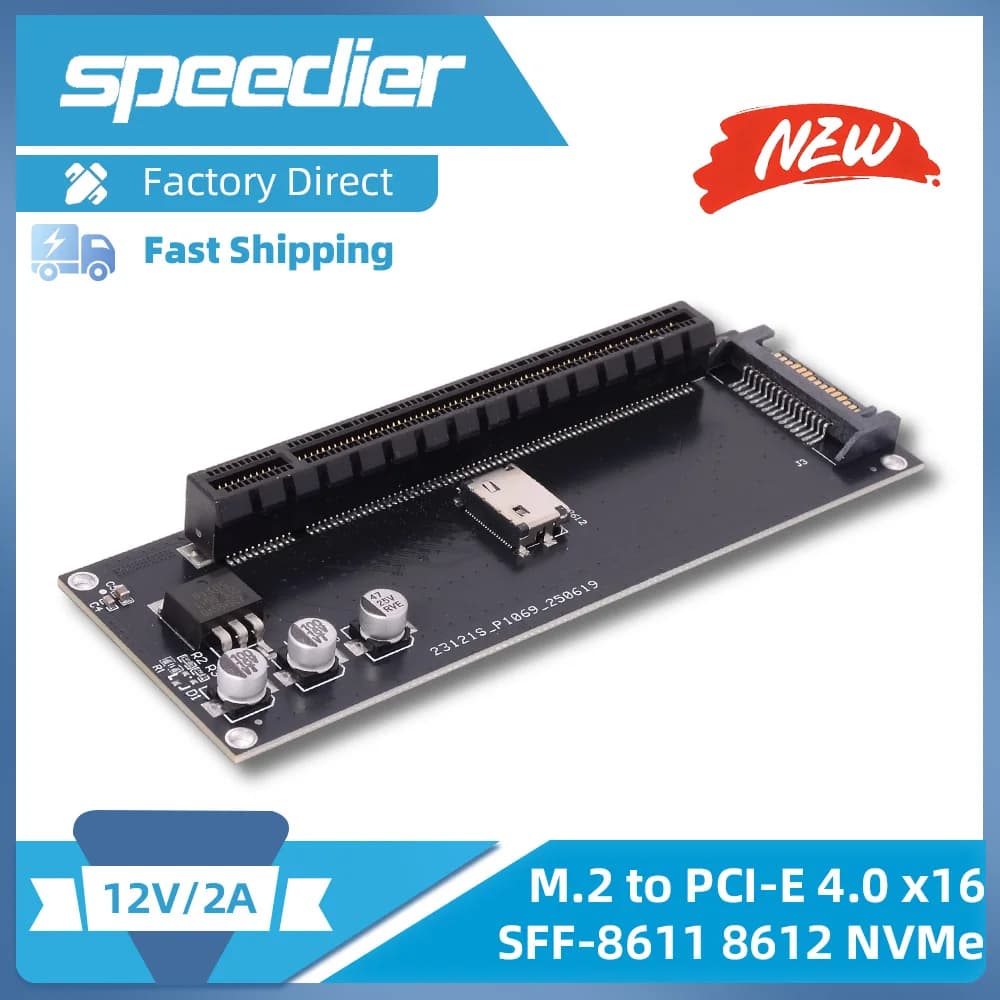 Scheda madre SFF-8611 8612 Nvme M.2 SSD a Pcie 4.0 X16 Scheda di espansione adattatore Pcie X4 Scheda riser esterna