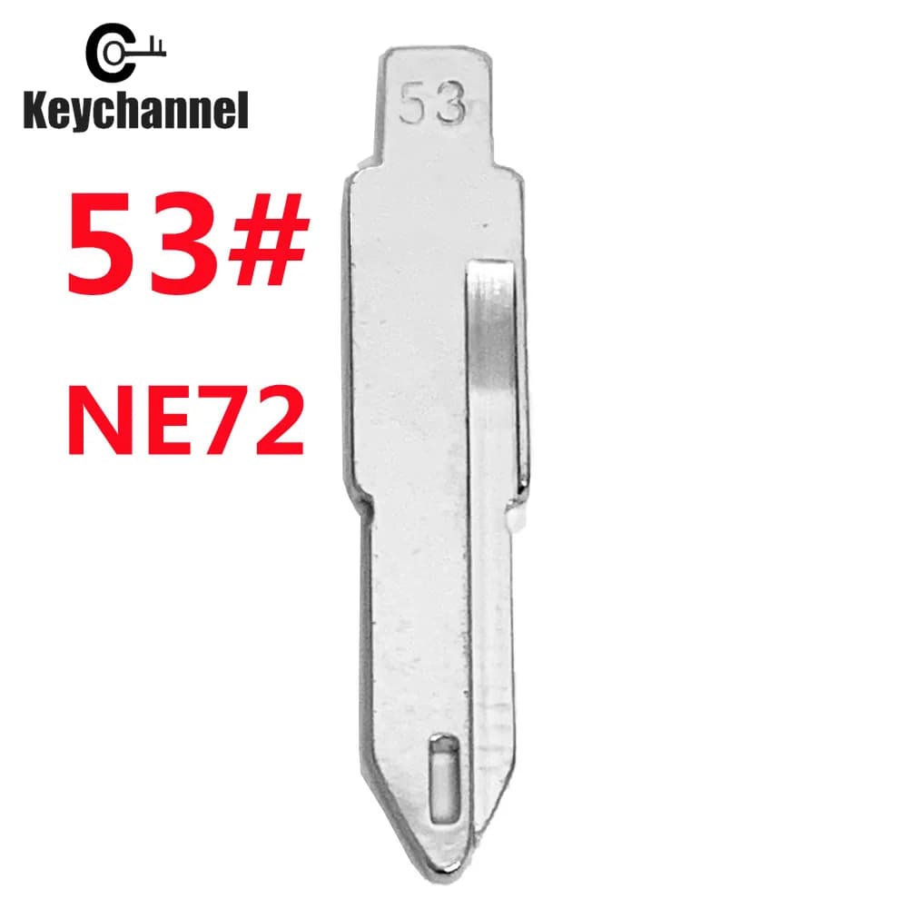 Lama per chiave auto NE72 da 10 pezzi # 53 KD Telecomando Vuoto per Citroen Peugeot 206 Renault Clio2 Duster Logan per KEYDIY VVDI Xhorse Remote