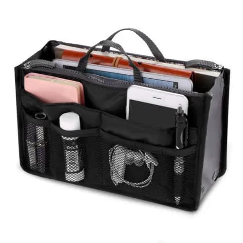 Multifunctional Large-Capacity Storage Bag, Travel Makeup Inner Bag, Multi-Compartment Classified Hand-Held Bag, Student Stationery Bag