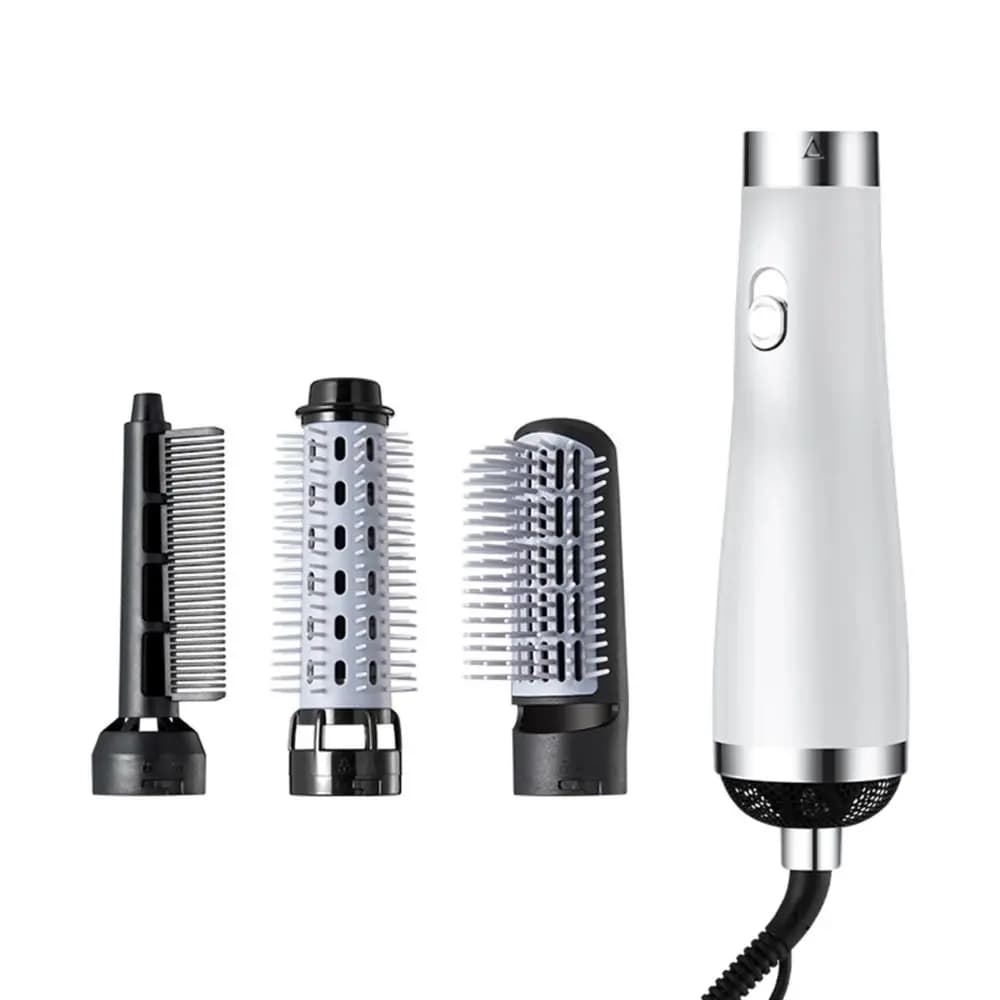 Set di spazzole per asciugacapelli ad aria calda: set per asciugare e acconciare i capelli in un solo passaggio, ioni negativi, canna in ceramica, staccabile