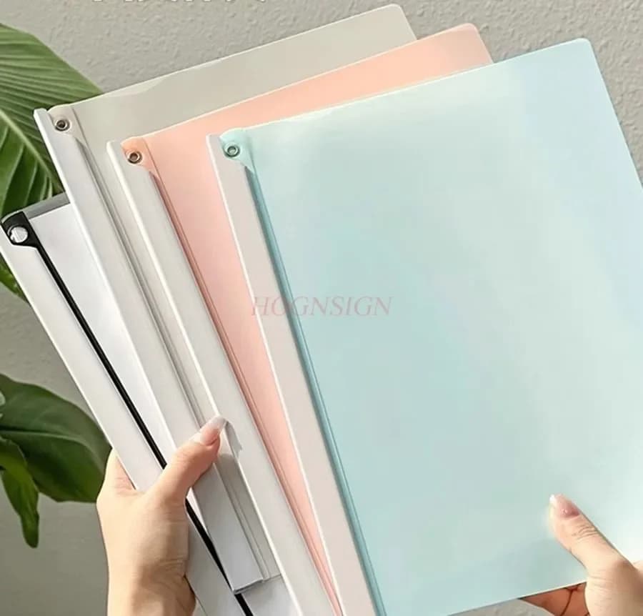 5pcs Rotating A4 folder lever transparent folder office supplies file folder