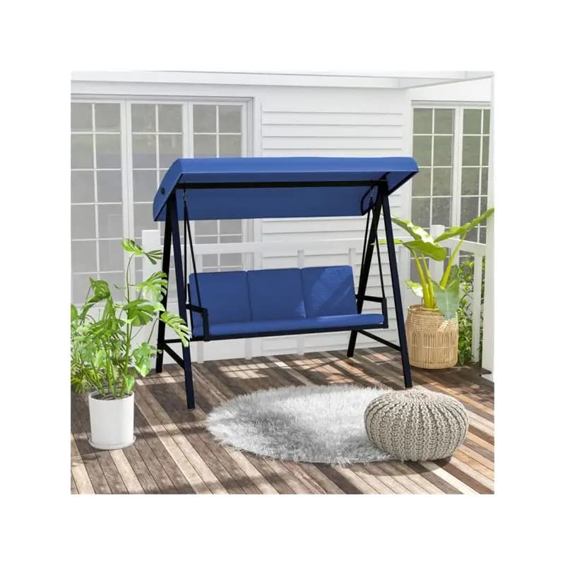 Outdoor swing chair with cushion for relaxation and comfort, ideal for use in garden and courtyard