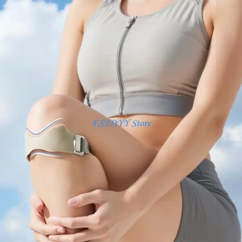 G6DE Cinghia Supporto per Tendine rotuleo in Silicone, Stabilizzatore per Fascia Antiscivolo Regolabile Ginocchiera Pallavolo