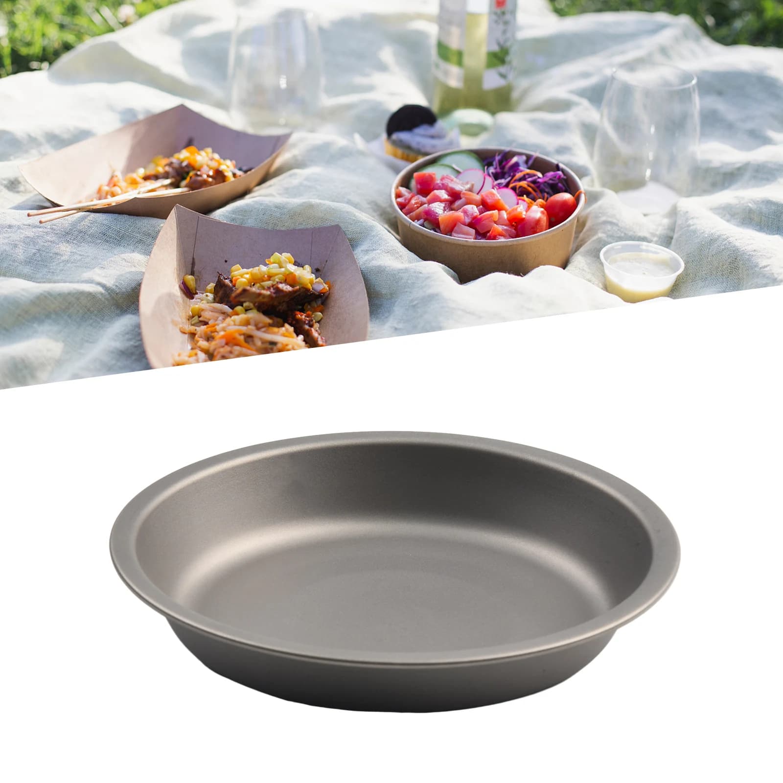 Plate Outdoor camping dishes Food pots Fruit sauce Dining dishes Food dishes Camping supplies