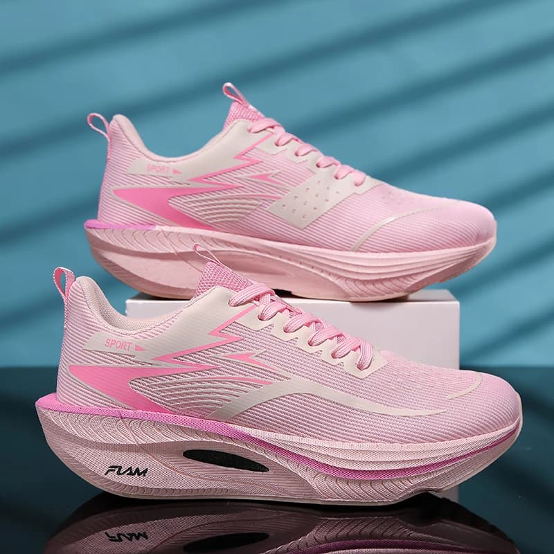 Men's Running Shoes with Carbon Plate, Special for Marathon, Breathable and Lightweight, Sneakers Comfortable Women's Anti-Slip for Free Time