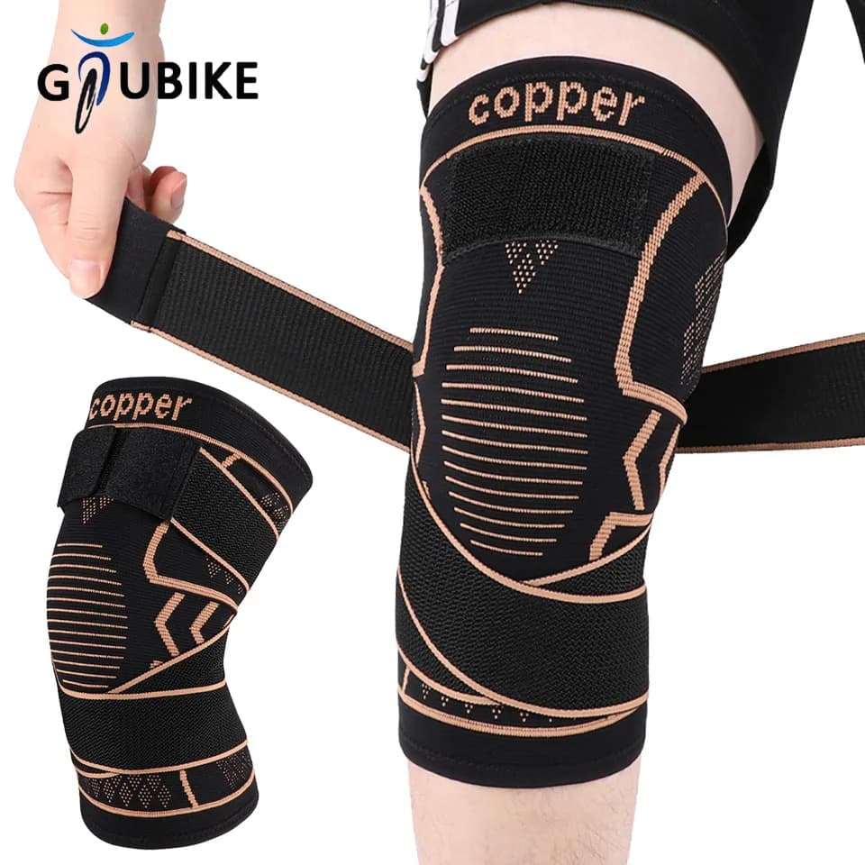 GTUBIKE 1 pezzo ginocchiere in rame con cinturino per dolore al ginocchio donne e uomini, sollievo dal dolore articolare, supporto per ginocchio per corsa, sollevamento pesi