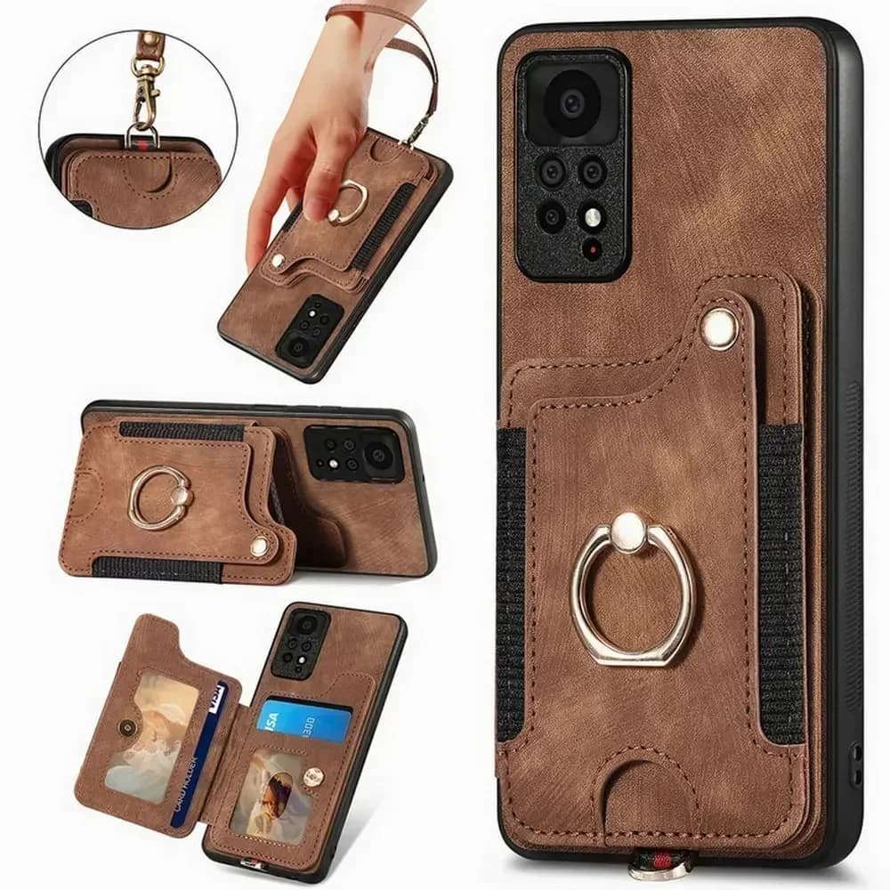 Per Xiaomi Redmi Nota 11 13 Pro Plus 5G Custodia RFID Cover posteriore in pelle per Redmi Note 12 Turbo 12S 11S 11E 11T 10S 10T 10 Pro Etui
