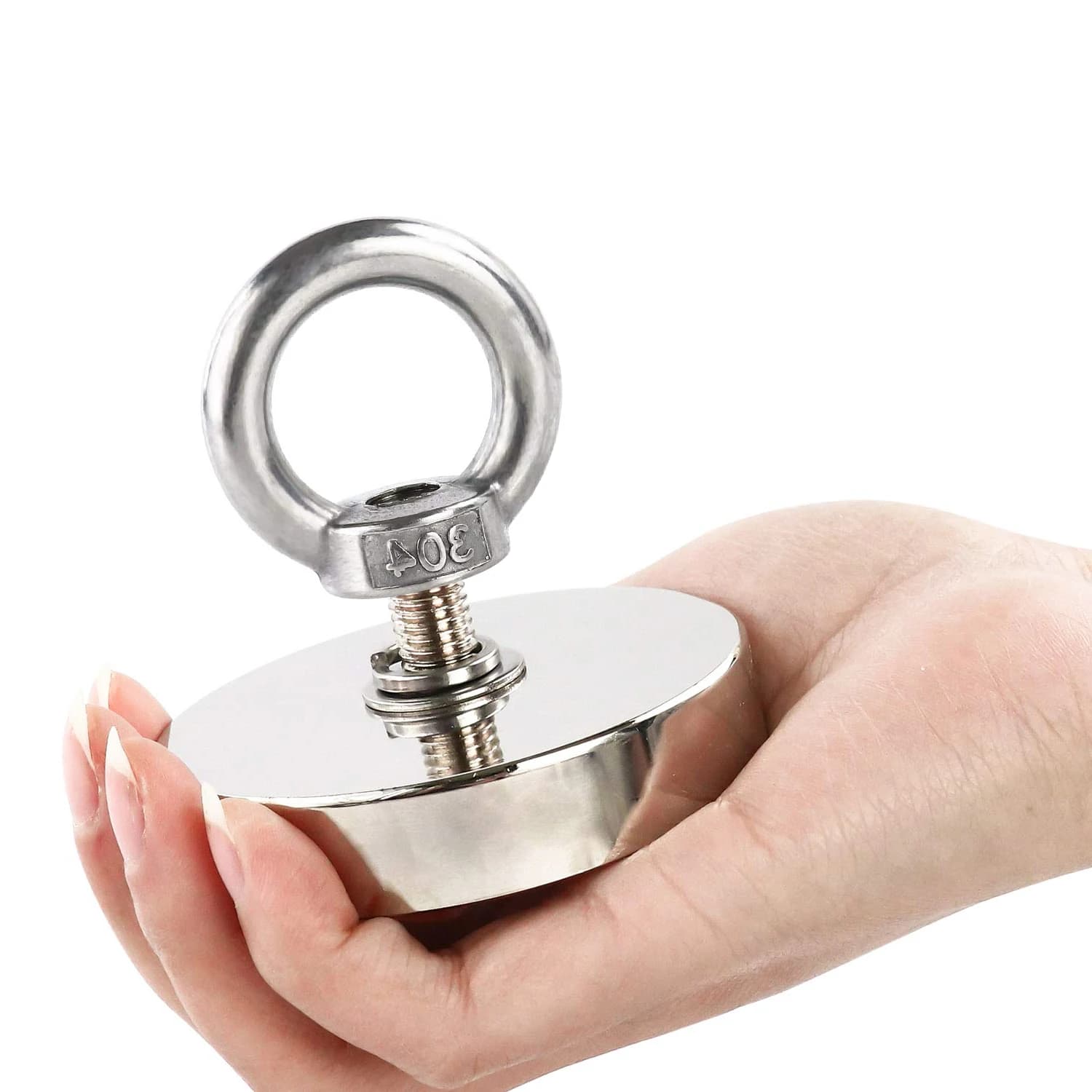 Lifting suction cups Super Strong Neodymium Imans Fishing Hook N52 Heavy Duty Lifting with Countersunk Hole Eyebolt SalvageImans