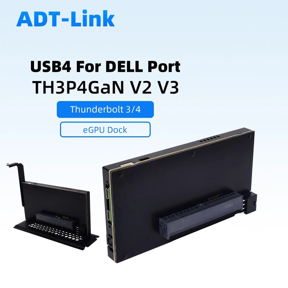 TH3P4 GaN V2 Thunderbolt 3/4 USB4 eGPU Dock 40Gbps, Docking Station per Scheda Grafica Esterna con Ricarica PD 85W per Laptop Gaming