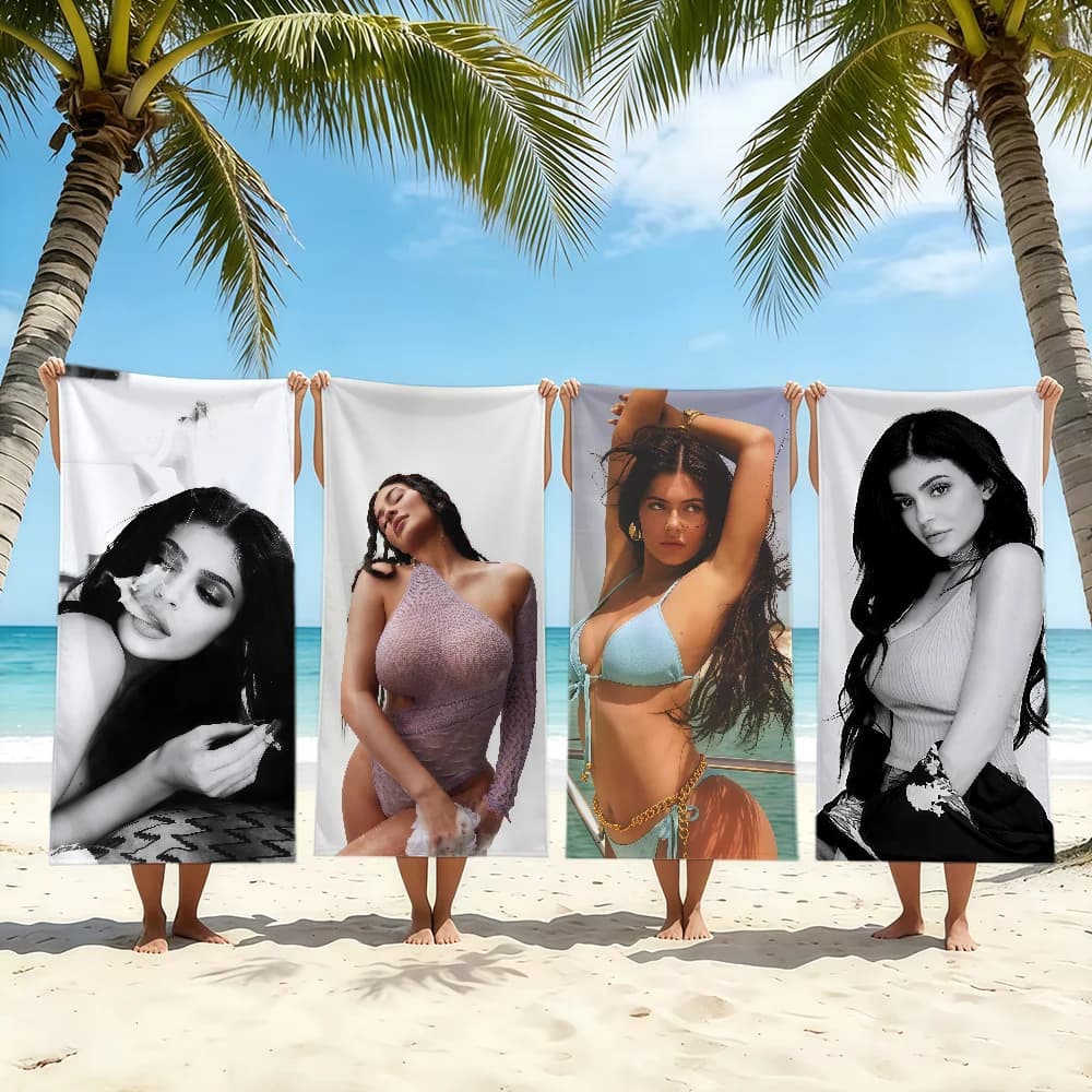 Model K-Kylie Cool J-Jenner Towel Towel Beach Towel Travel Shower Quick-Drying Soft Same Style Men Women Sports