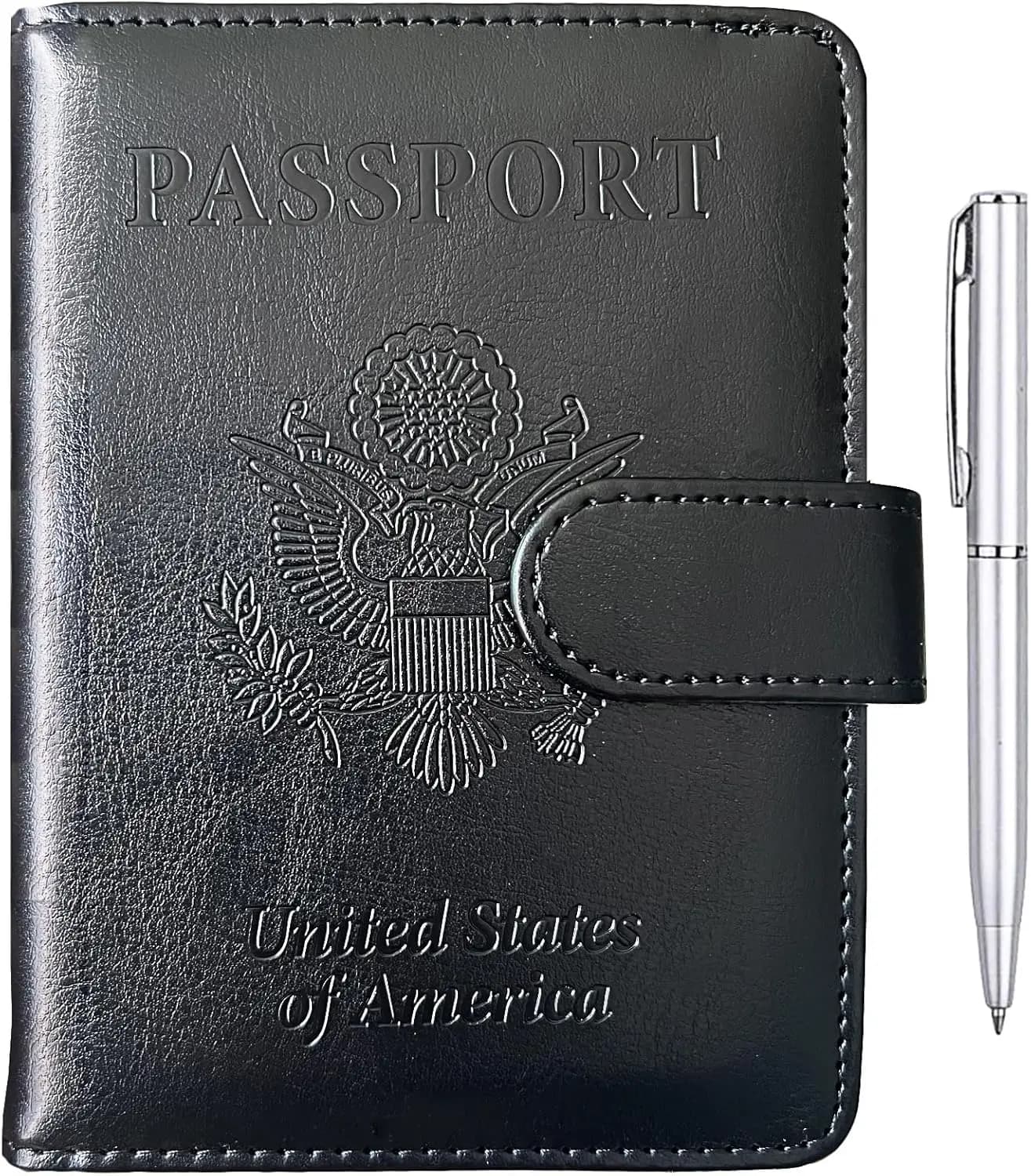 Porta Passaporto Impermeabile RFID per Viaggi, Custodia in Pelle PU, Accessorio Essenziale per Vacanze