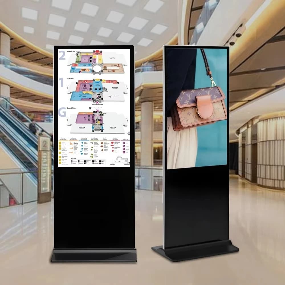 Monitor Touchscreen Capacitivo da 43 Pollici per Interni con Android WiFi 4K, Chiosco da Pavimento RK3568, SDK CMS, Poster Digitale per Pubblicità in Metropolitana