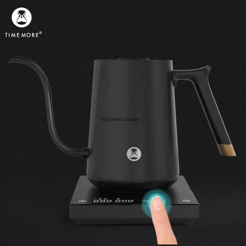 Bollitore Elettrico Smart Timemore Fish 2026 da 600ml 220V con Beccuccio Fine e Controllo Temperatura Personalizzabile per Caffè Preparato a Mano