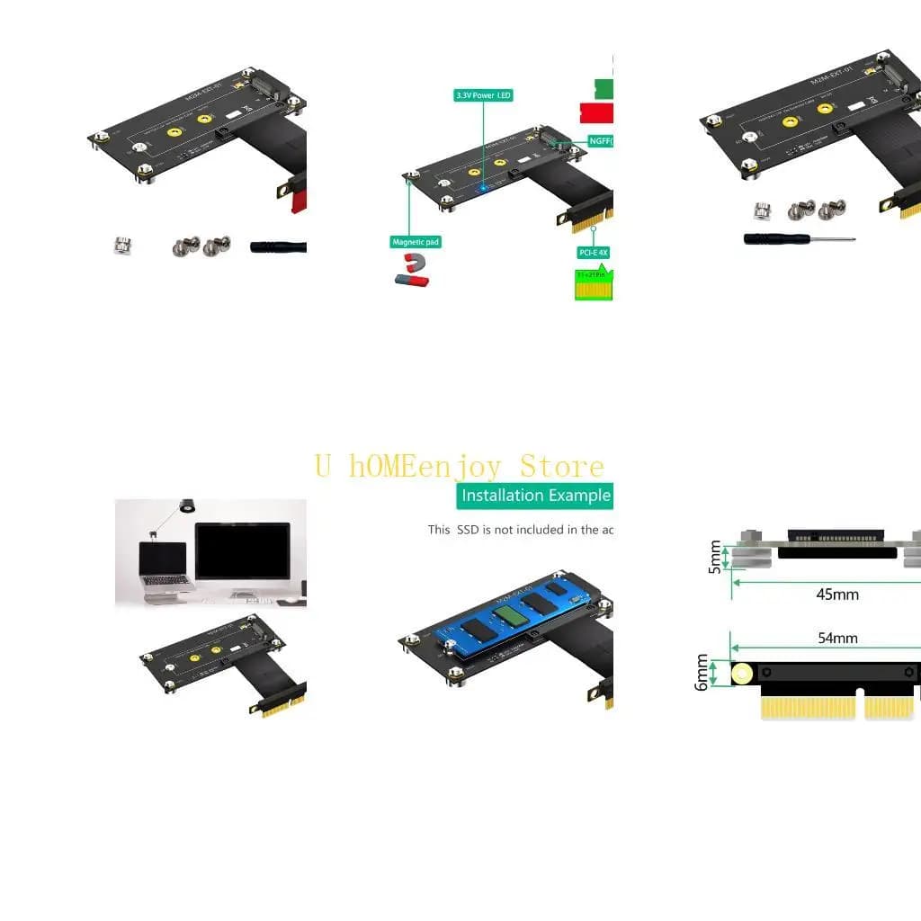 High performance NVMe PCIe 4X B0KF extension adapters 10,000 test duration without delay