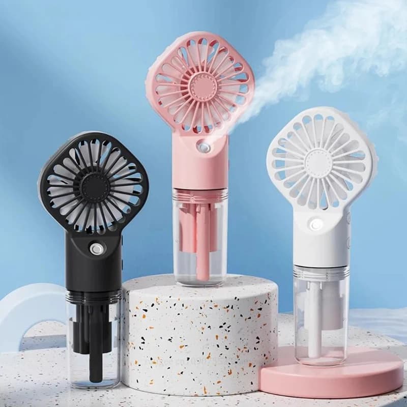 New Handheld Spray Water Replenishing Small Fan Portable Mini Charging Quiet Student Desktop Dormitory Gift Handheld Cooling Fan
