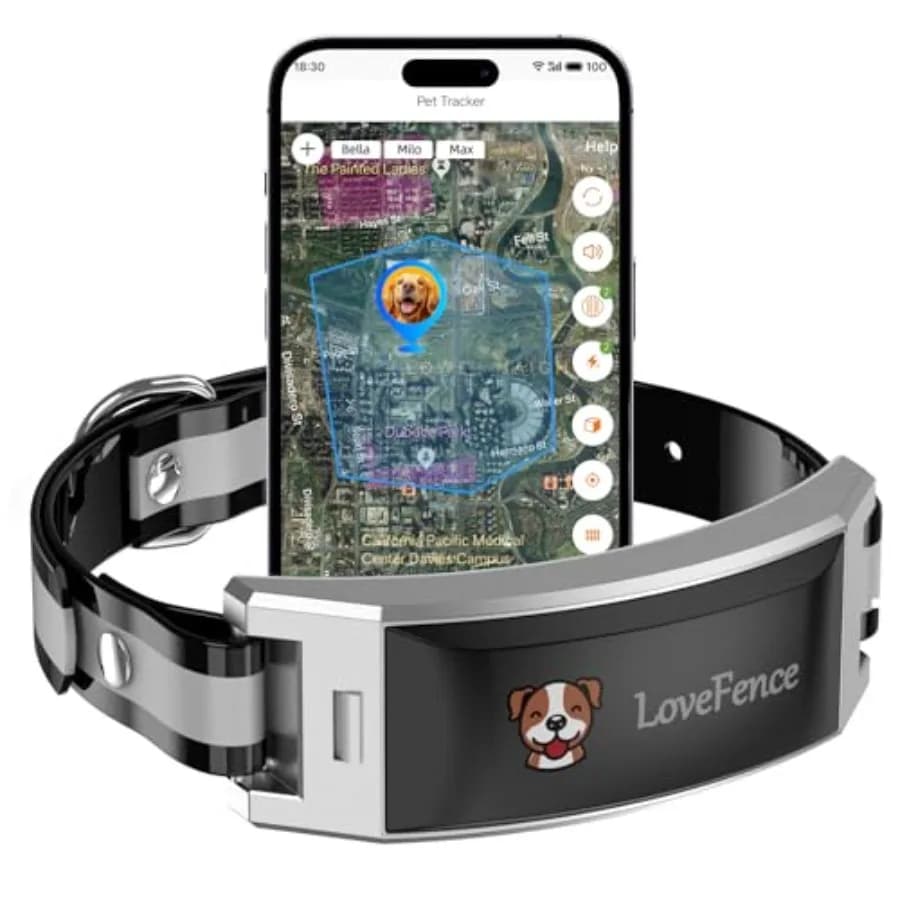 Recinto Wireless per Cani con Collare GPS e Tracciamento in Tempo Reale, Recinto Invisibile Portatile per Addestramento e Uso Esterno, Ricaricabile e Impermeabile