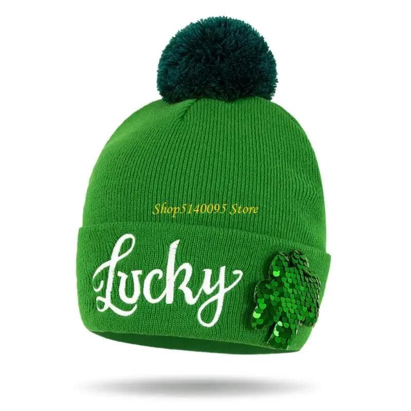 DXAE Cappello irlandese senza con trifoglio per adulto Comodo cappello con teschio per il giorno Patrizio