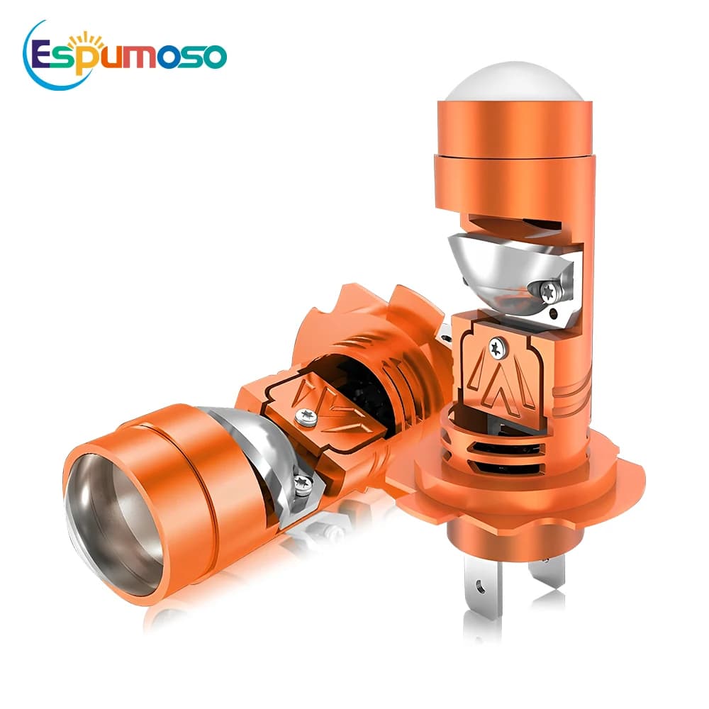 Mini Lampada LED H7 per Fari Auto, CANBUS, 3 Colori, Lente Proiettore, Luce Alta/Bassa, 800000LM, 2000W, 6000K Bianco, Plug&Play
