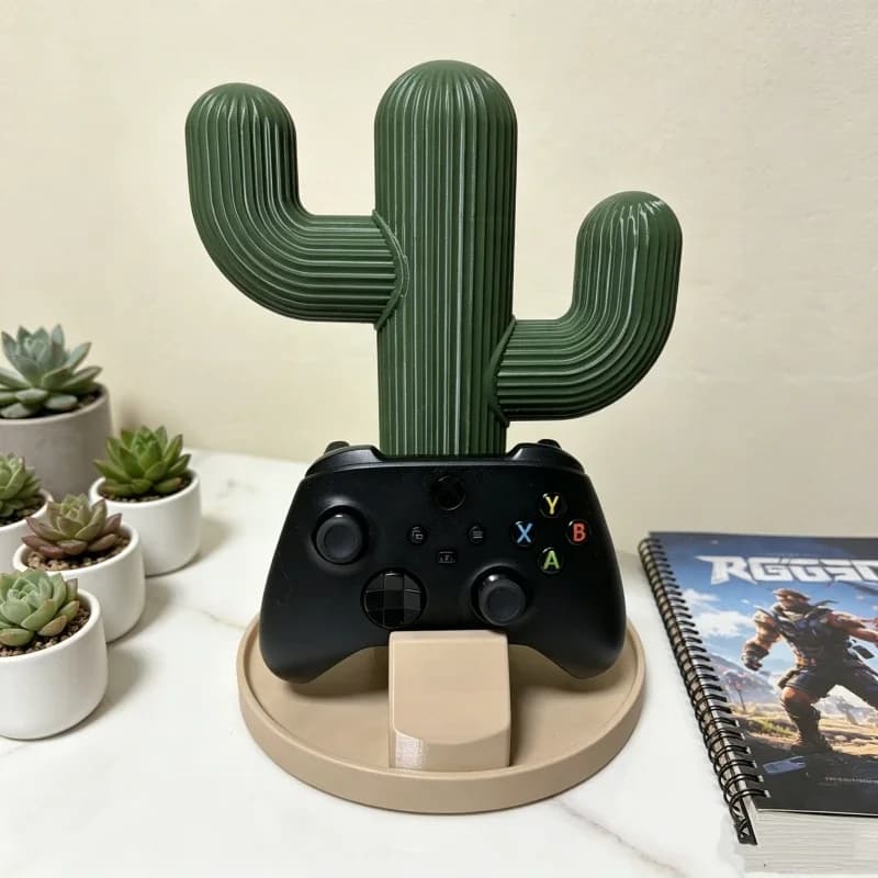 Supporto per Cuffie a Forma di Cactus, Supporto Creativo da Scrivania, Porta Controller Xbox Universale, Porta Orologio, Ornamento per Scrivania da Gaming