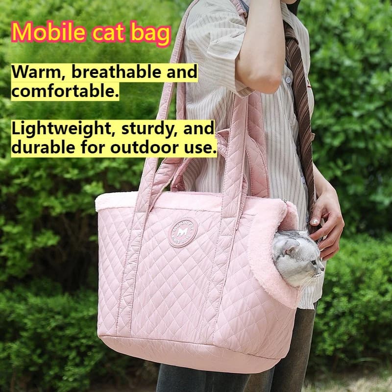Borsa da viaggio portatile pieghevole per gatti e cani, borsa da viaggio portatile, borsa a tracolla per animali domestici, borsa portatile per cani e gatti