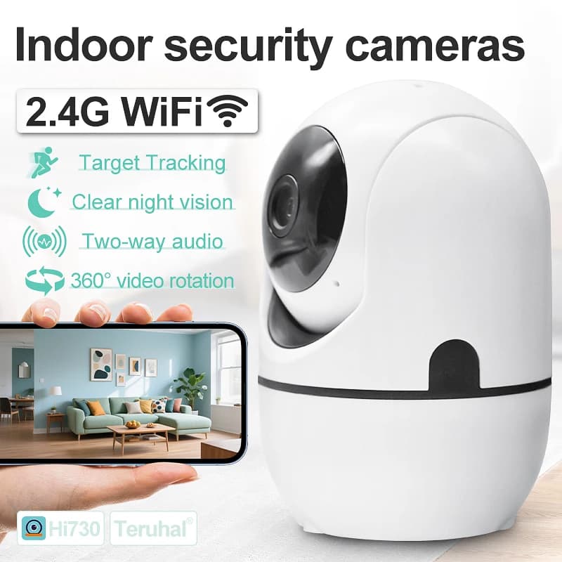 Telecamera di sicurezza interna wireless con visione notturna Telecamera di sorveglianza WiFi esterna HD 1080P con baby monitor audio bidirezionale
