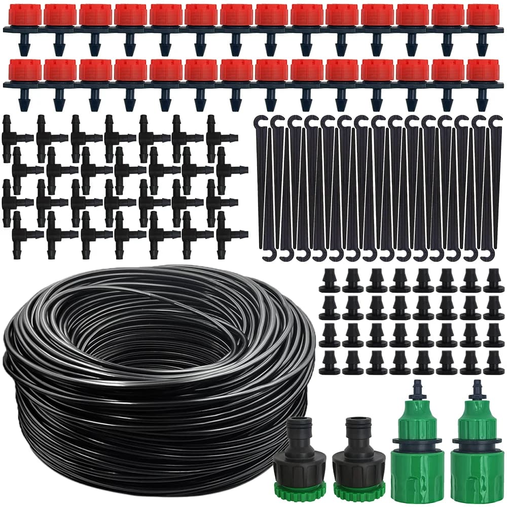 Sistema di irrigazione a goccia Micro irrigazione automatica portatile da 20M con gocciolatori regolabili kit di irrigazione per nebulizzazione tubo da giardino