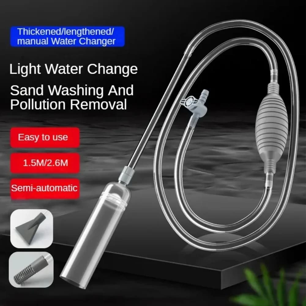 Aspirapolvere a sifone per acquario Cambia acqua per acquario Cambia acqua manuale Strumenti per la pulizia della pompa dell'acquario semiautomatica
