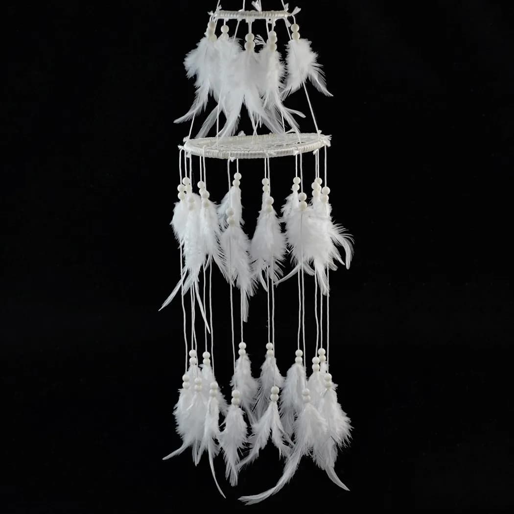 Bohemian Geometry Weave Dream Catcher Feather Wind Chimes Wall Bedroom Hanging Ornaments Birthday Festival Gifts Home Crafts