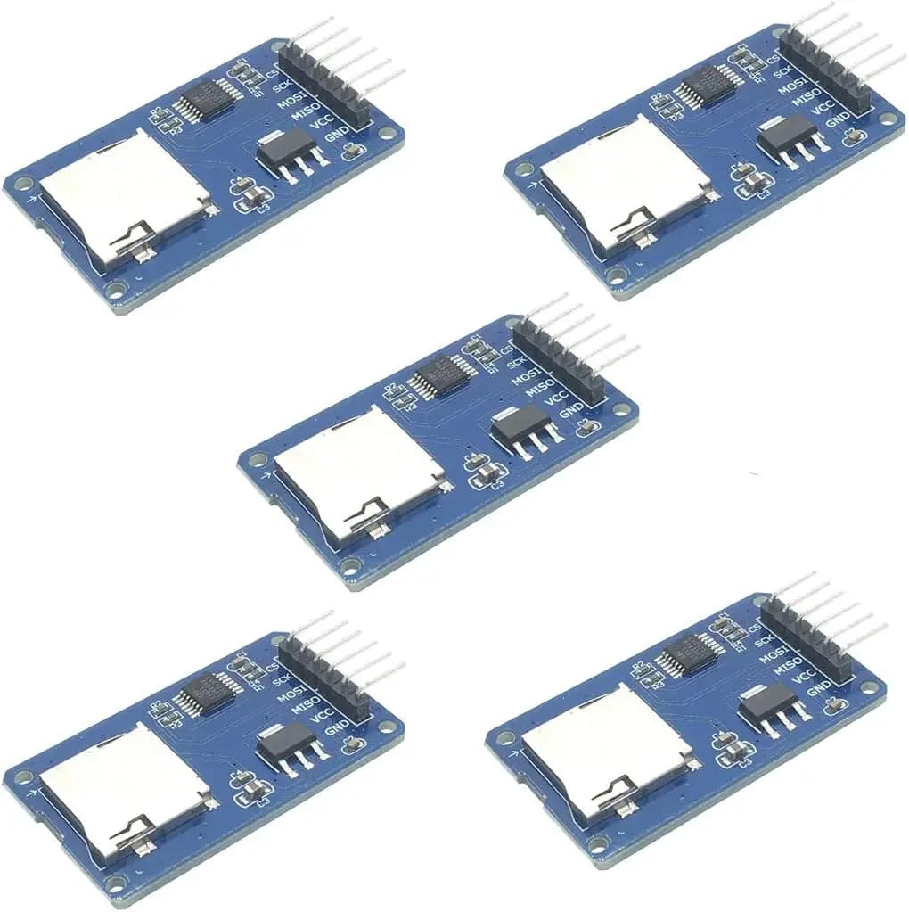 Modulo lettore adattatore per schede Micro SD TF da 5 pezzi con interfaccia SPI per Arduino UNO R3 MEGA 2560 Due