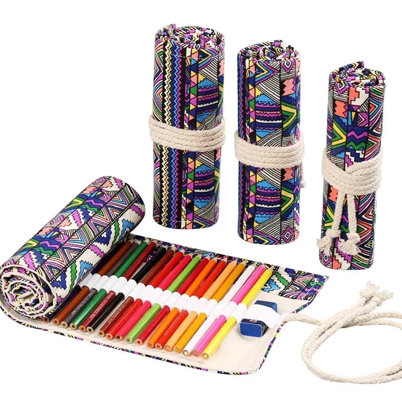 Astuccio per Matite Colorate con 48 Scomparti, Borsa per Pennelli e Penne Kawaii, Forniture Scolastiche Carine per Studenti