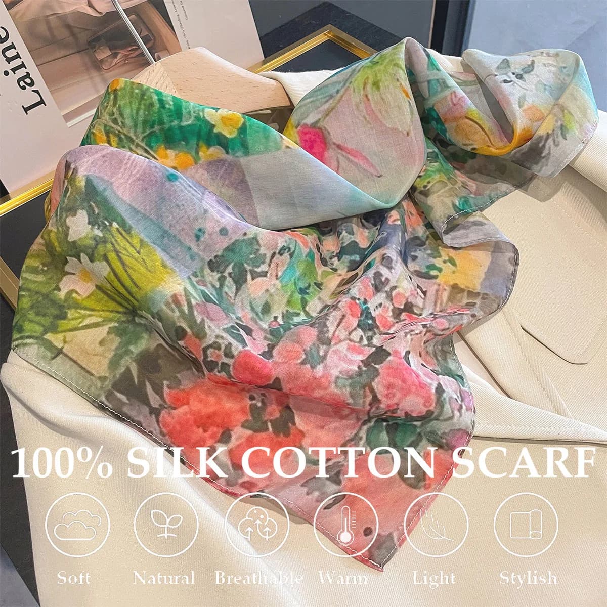 Nuovo Sciarpa Quadrata di Lusso alla Moda, Foulard da Donna per Viaggi Estivi, Protezione UV, da Spiaggia, Bandana, Hijab, Pashmina, Poncho, Coprispalle