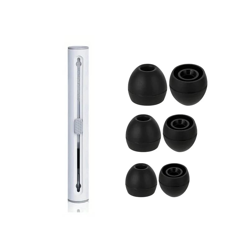 Silicone Earbud Replacement Tips S/M/L, Includes Dual-Head Cleaning Pen , Soft Ear Gels & Cushions for In-Ear Headphones