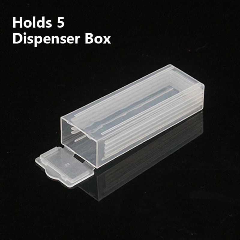 5Pcs laboratorio portatile in plastica ABS microscopio vetrini supporto scatola di immagazzinaggio scatola Dispenser scatola di imballaggio scorrevole per microscopio in plastica