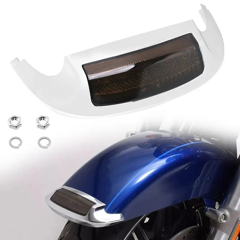 Chrome Moto Parafango Anteriore Punta Luci Parafango Trim Lampada Per Harley Touring Tri Glide Ultra Classic Electra Glide 2014-2023
