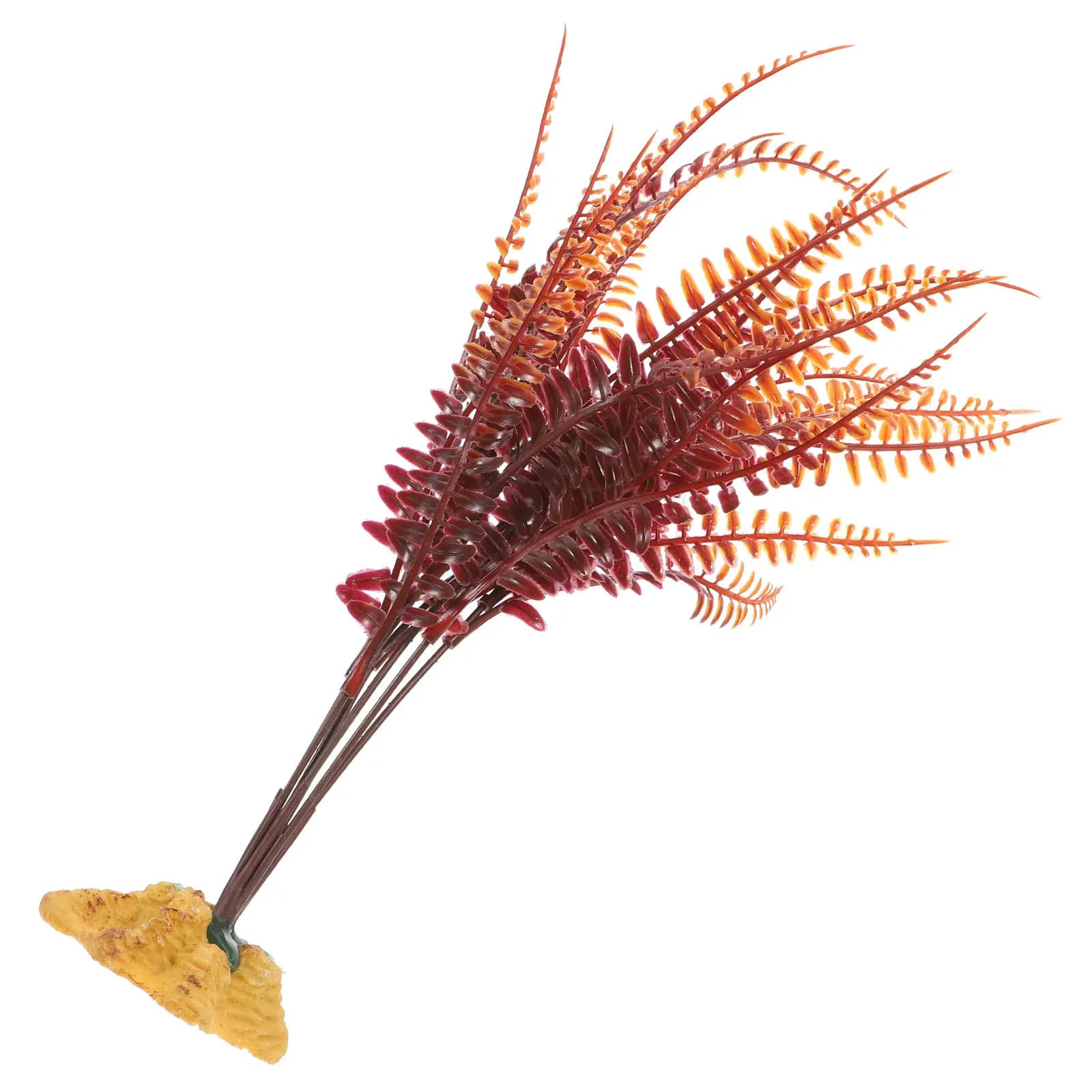 Piante di felce artificiali realistiche gialle autunnali per terrari di rettili, drago barbuto, gecko, camaleonte, lucertola, anfibi