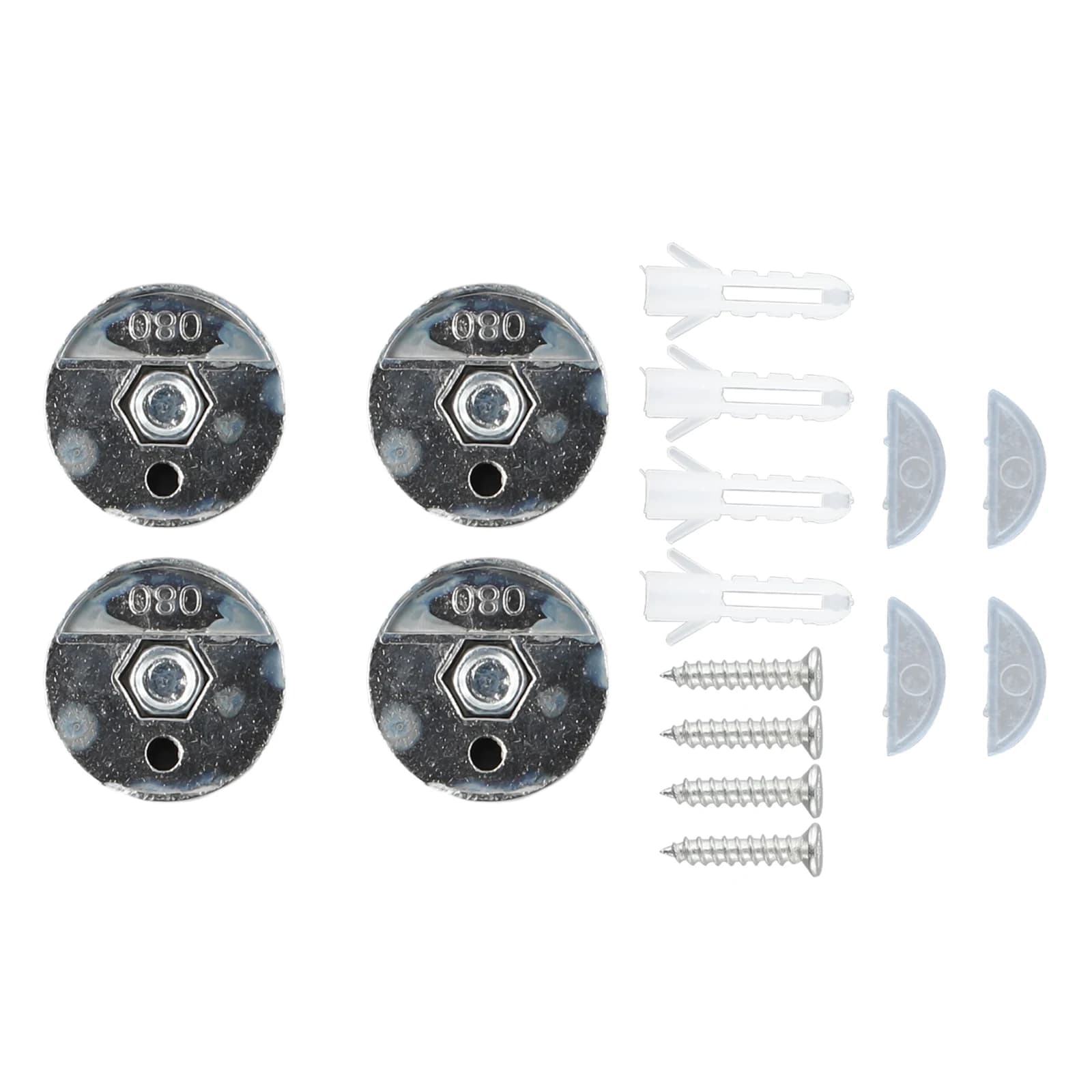 Clip di fissaggio per specchi da 4 pezzi realizzati in lega di zinco antiruggine per il montaggio sicuro a parete di vetri da 3-5 mm in bagni e saloni