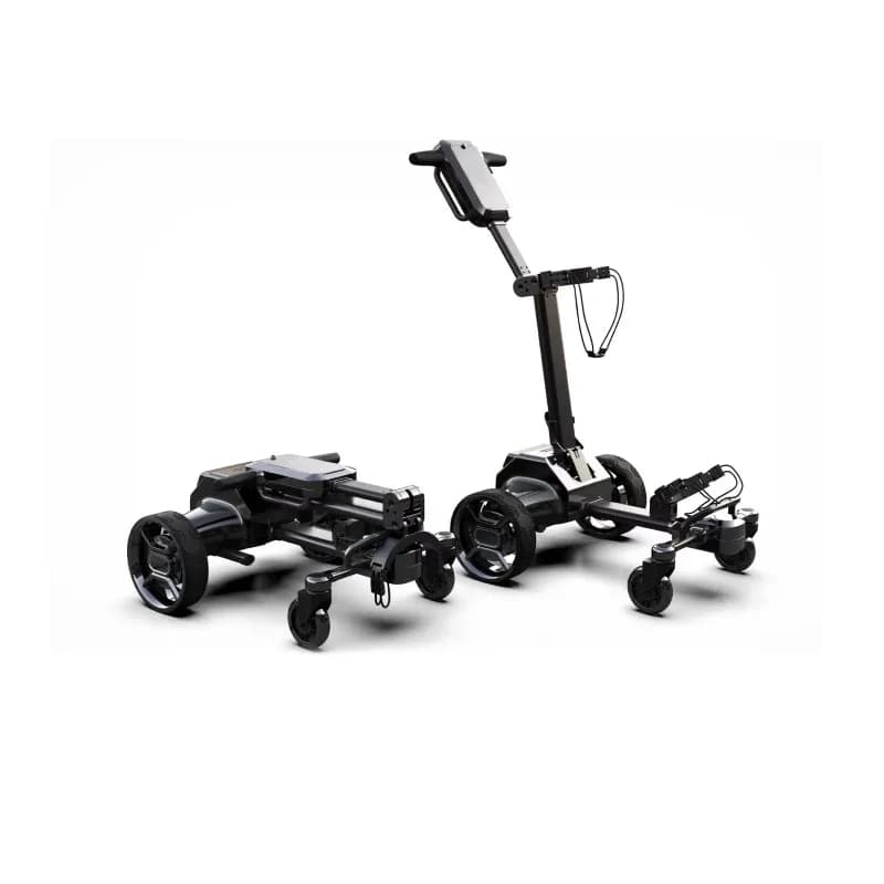 Carrello Elettrico per Sacca da Golf con Batteria al Litio, per Uso Terrestre, con Funzione Spinta o Controllo Remoto