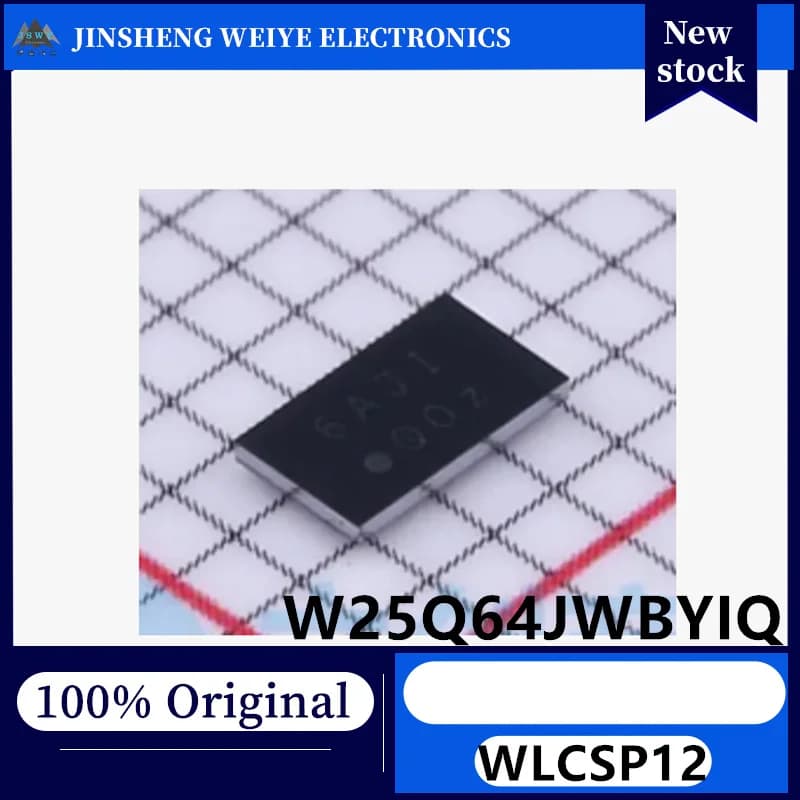 (5/50 pezzi) Chip di memoria flash seriale originale autentico W25Q64JWBYIQ WLCSP-12 1.8V 64M-bit con montaggio superficiale Disponibile