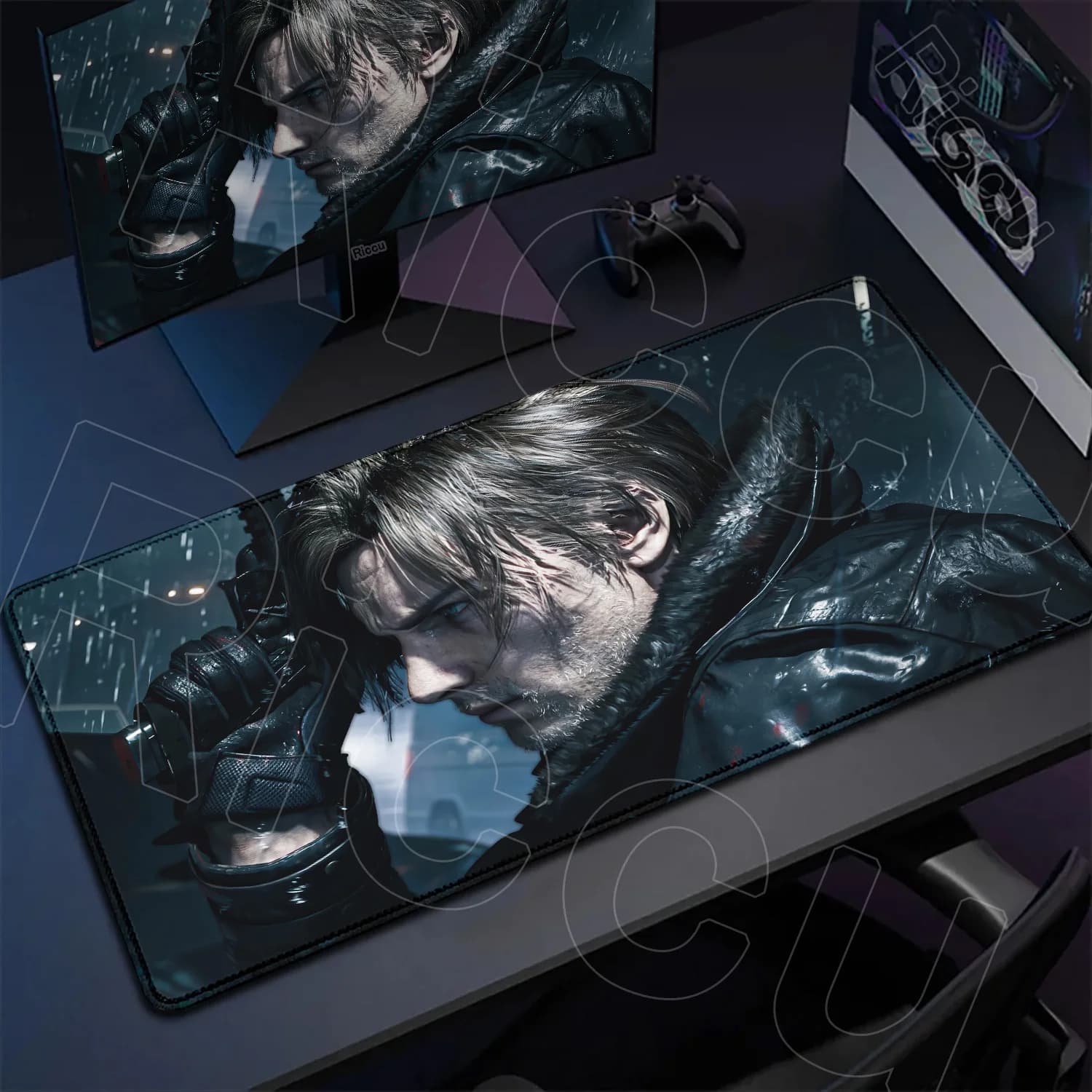 Tappetino per Mouse XXL HD Resident Evil Requiem, Tappeto da Scrivania Espandibile, Grande Tappetino Antiscivolo per Tastiera, Accessori Ergonomici per Ufficio in Gomma, Tappeto per PC