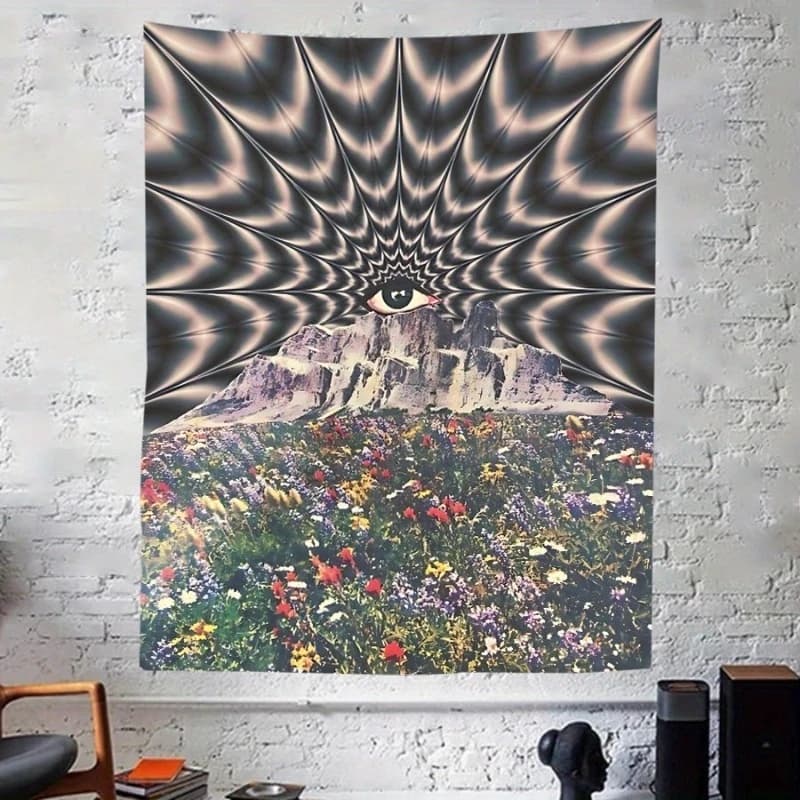 VIKAMA Visual Effects Eye Tapestry - Wall Decor For Living Room - Abstract Art Design For Home Decoration Hanging Cloth