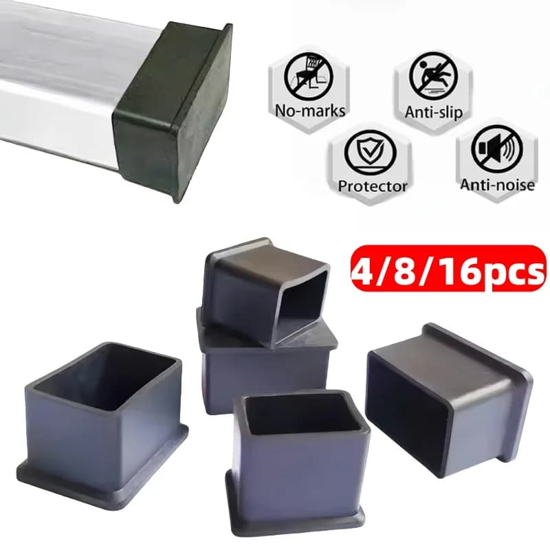 4/8/16pcs PVC Tappi per le gambe della sedia Mobili piedi Coperture Calzini Tavolo Tubo Spina Mobili Livellamento Piedi Protezione del pavimento Pad Decorazioni per la casa
