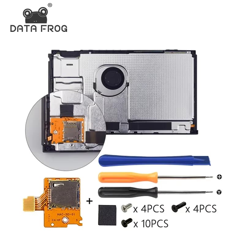 Data Frog Micro SD compatibile con slot per scheda interruttore per sostituzione presa scheda lettore di schede TF per console