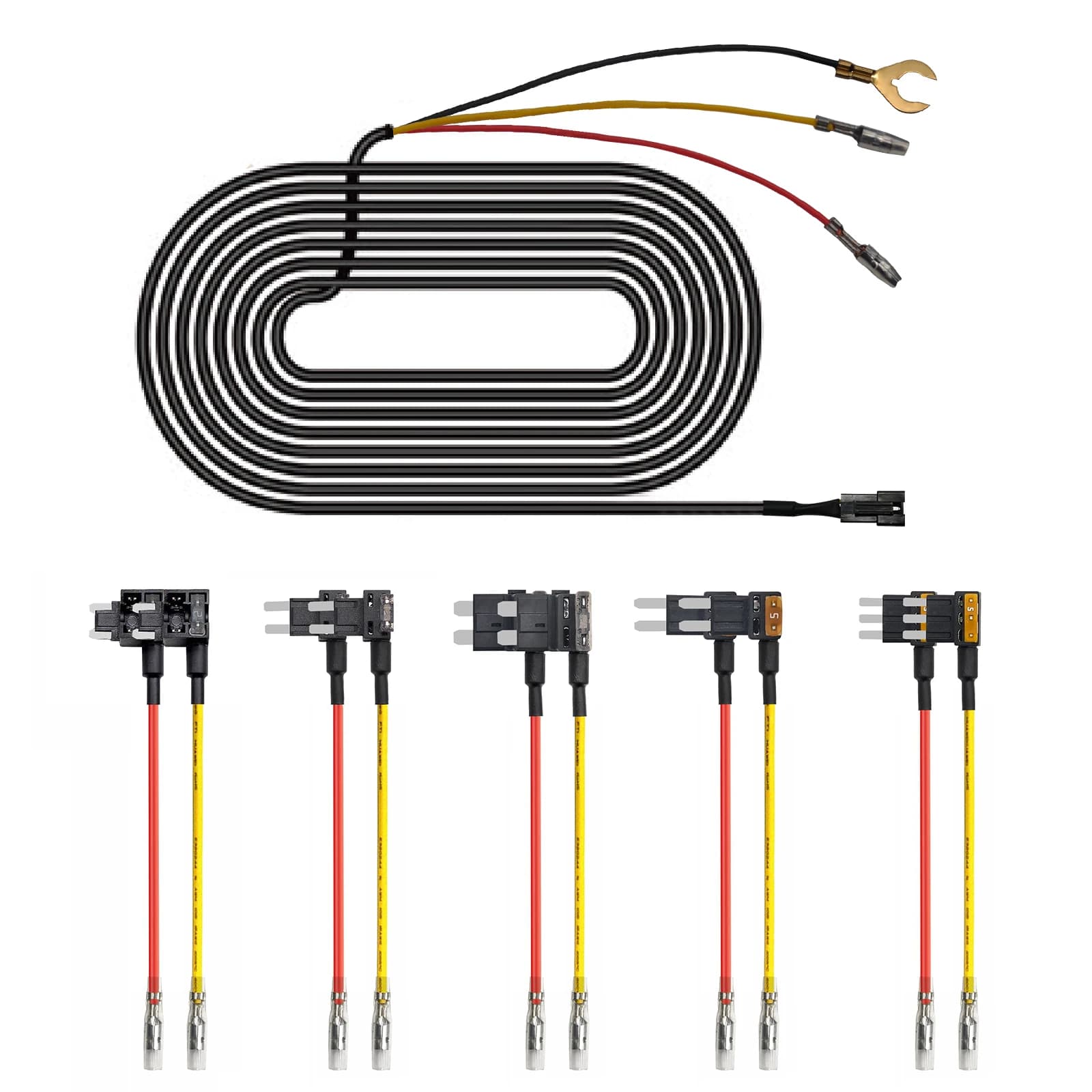 Power adapter for fuse box for Mangoal dashboard cameras: accessories kit for parking monitoring and fixed wiring
