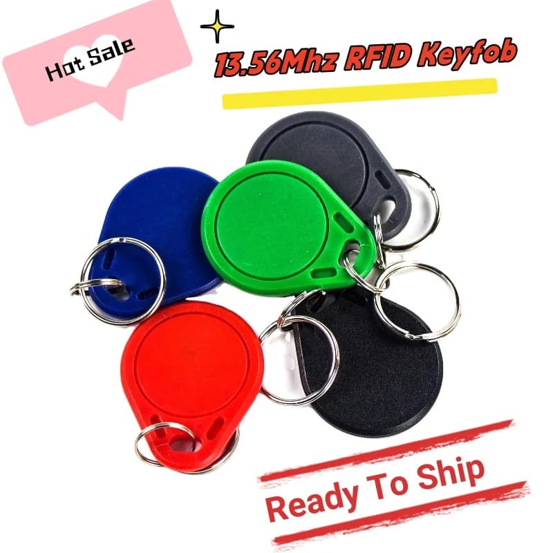 5P 13.56Mh S50 Classic 1K Smart Tag NFC RFID Portachiavi Mi-fare Portachiavi MF ad alta frequenza Scheda di prossimità per il controllo degli accessi