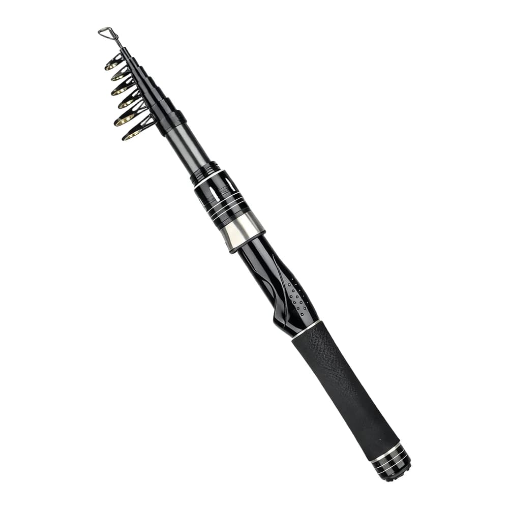 Ultralight Telescopic Carbon Fishing Rod With Ceramic Guide Rings Fast Action Portable Pole For Shore And Sea Fishing 1.5M-2.4